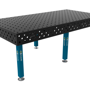 Stół Spawalniczy PLUS Siatka - 100x100mm, System - Φ28, Rozmiar - 2400x1200mm, Nogi - Na stopach