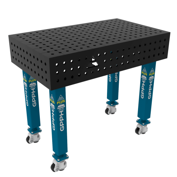 Stół Spawalniczy PLUS Rozmiar - 1000x600mm, Siatka - 50x50mm, System - Φ16, Nogi - Na kołach