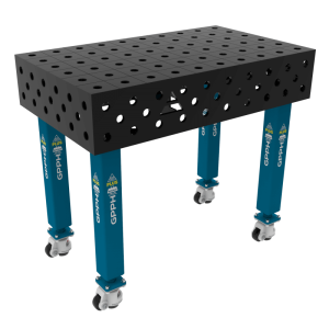 Stół Spawalniczy PLUS Rozmiar - 1000x600mm, Siatka - 100x100mm, System - Φ28, Nogi - Na kołach