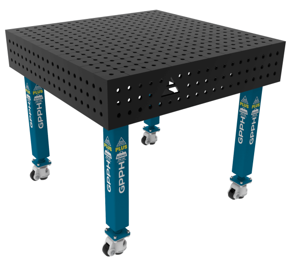Stół Spawalniczy PLUS Rozmiar - 1000x1000mm, Siatka - 50x50mm, System - Φ16, Nogi - Na kołach