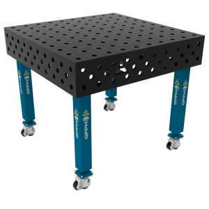 Stół Spawalniczy PLUS Rozmiar - 1000x1000mm, Siatka - 100x100mm, System - Φ28, Nogi - Na kołach
