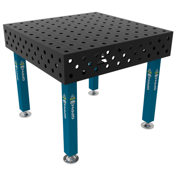 Stół Spawalniczy PLUS Rozmiar - 1000x1000mm, Siatka - 100x100mm, System - Φ28, Nogi - Na stopach