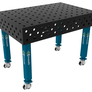 Stół Spawalniczy PLUS Rozmiar - 1200x800mm, Siatka - 100x100mm, System - Φ28, Nogi - Na kołach