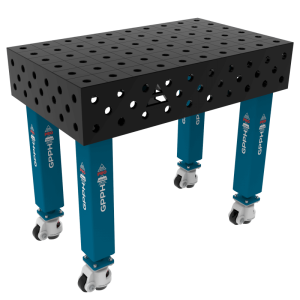 PRO Welding Table Size - 1000x600mm, Grid - 100x100mm, System - Φ28, Legs - On wheels