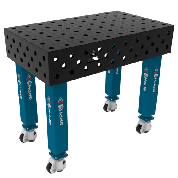 PRO Welding Table Size - 1000x600mm, Grid - 100x100mm, System - Φ28, Legs - On wheels