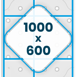 Ożebrowanie stołu 1000 x 600 mm