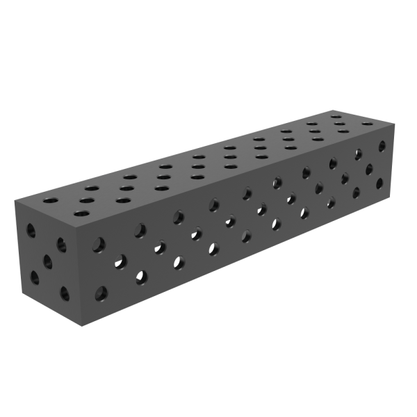Welding connection block, 1000x200x200mm, Mesh - diagonal, System - Φ28