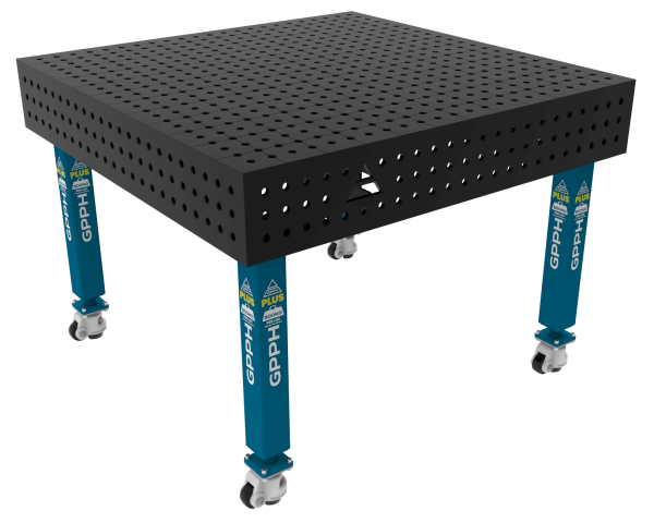 Stół Spawalniczy PLUS 	Siatka - 50x50mm, System - Φ16, Rozmiar - 1200x1200mm, Nogi - Na kołach