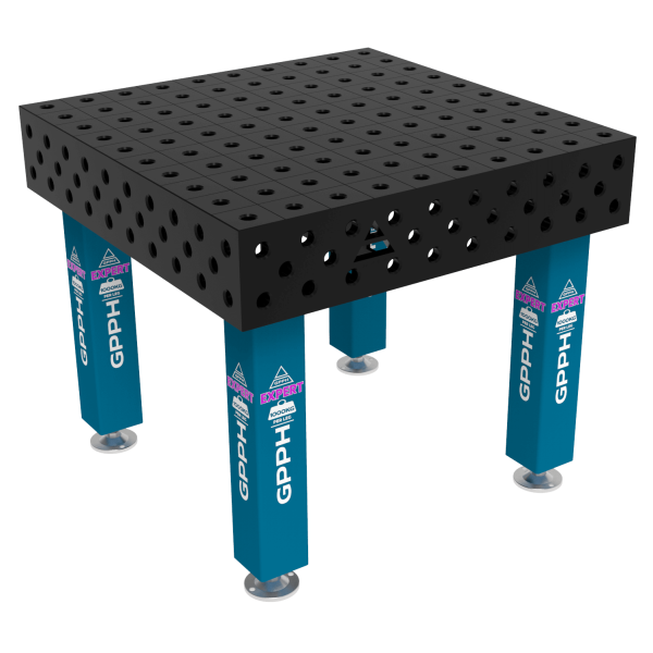 Stół Spawalniczy EXPERT Rozmiar - 1000x1000mm, Siatka - 100x100mm, System - Φ28, Nogi - Na stopach