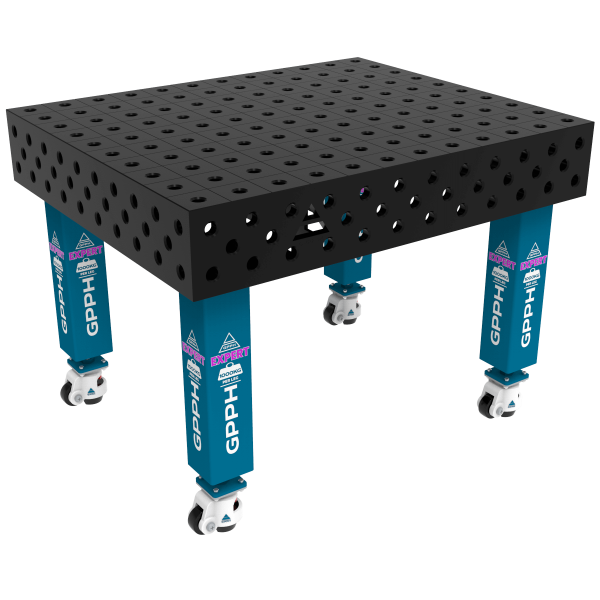 Stół Spawalniczy EXPERT Rozmiar - 1200x1000mm, Siatka - 100x100mm, System - Φ28, Nogi - Na kołach