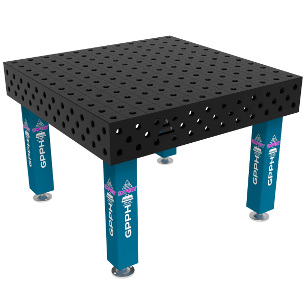 Stół Spawalniczy EXPERT Rozmiar - 1200x1200mm, Siatka - 100x100mm, System - Φ28, Nogi - Na stopach