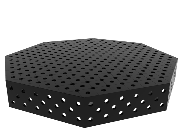 Stół spawalniczy ośmiokątny OCT 1400x1400mm fi28 siatka diagonalna