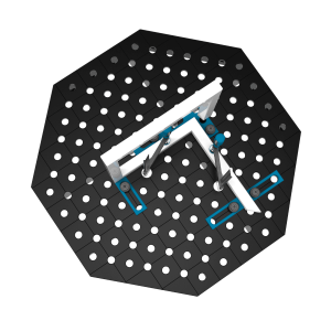 Stół spawalniczy ośmiokątny OCT 1000x1000mm z konstrukcją