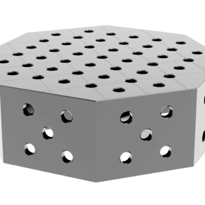 Stół spawalniczy ośmiokątny OCT INOX 600x600mm fi28 siatka diagonalna
