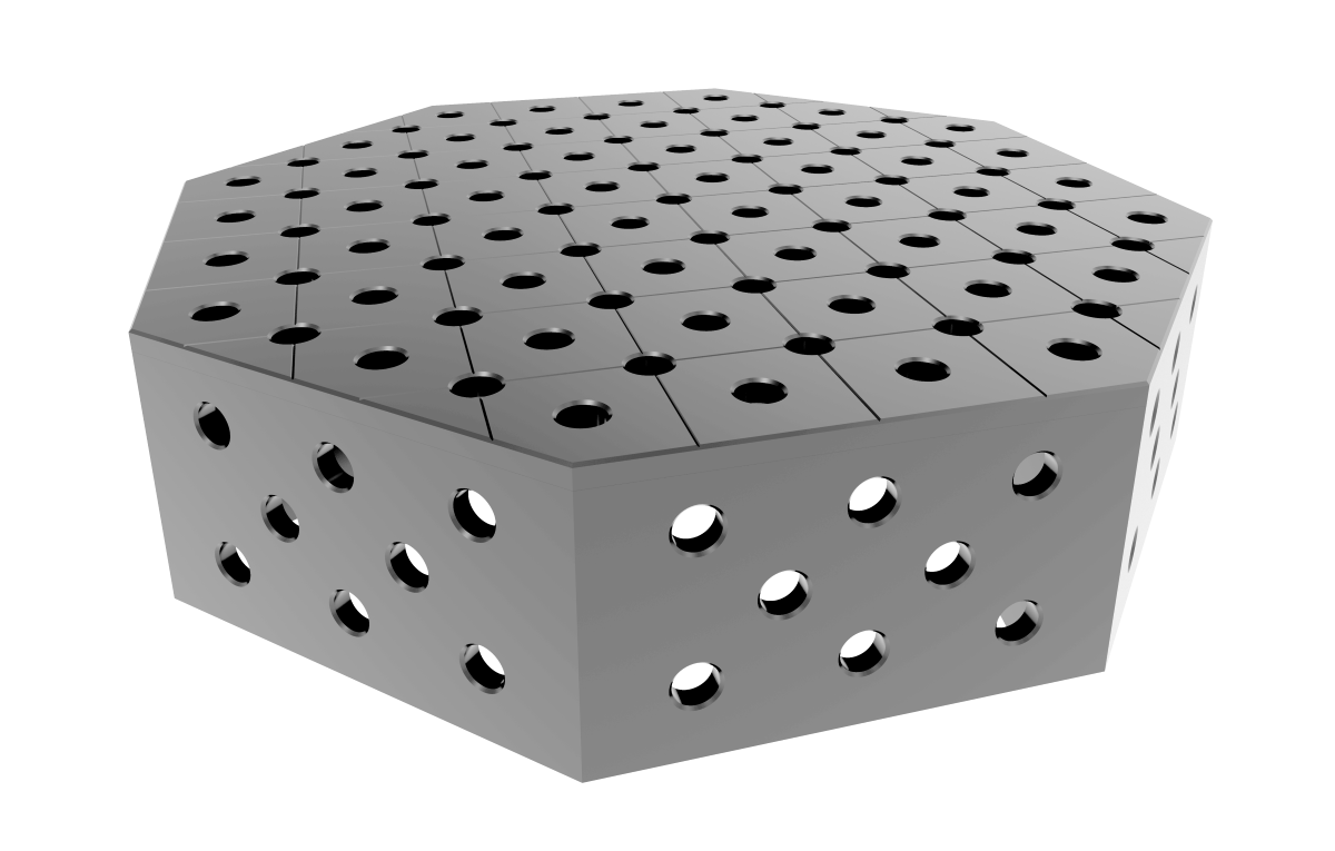 Stół spawalniczy ośmiokątny OCT INOX 800x800mm