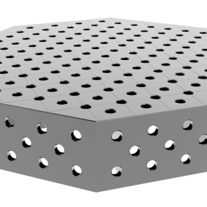 Stół spawalniczy ośmiokątny OCT INOX 1000x1000mm fi28 siatka diagonalna