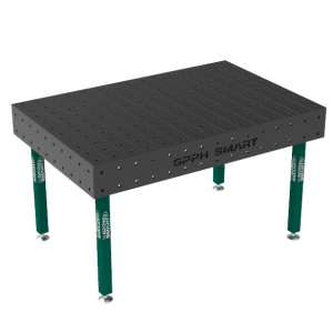 Stół spawalniczy SMART Siatka - 100x100mm, System - Φ16, Rozmiar - 1500x1000mm, Nogi - Na stopach, Blat - 15mm