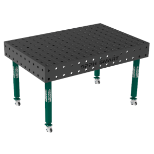 Stół spawalniczy SMART Siatka - 100x100mm, System - Φ28, Rozmiar - 1500x1000mm, Nogi - Na kołach, Blat - 12mm