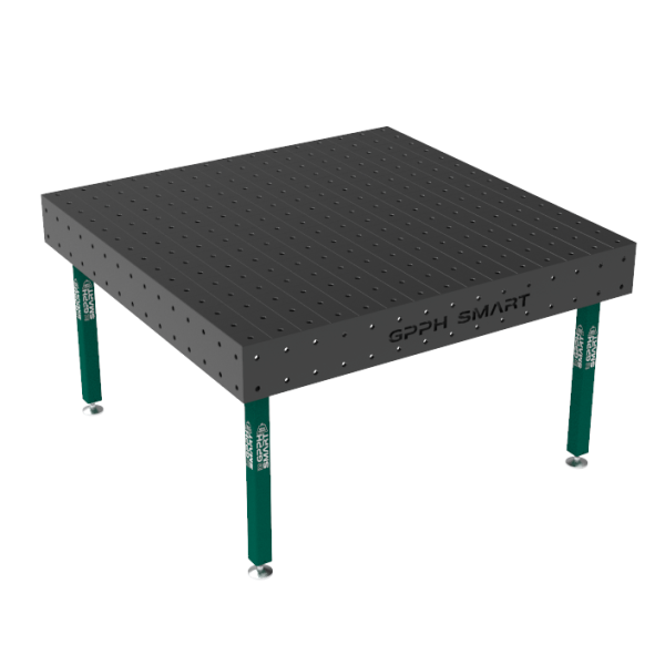 Stół spawalniczy SMART Siatka - 100x100mm, System - Φ16, Rozmiar - 1500x1480mm, Nogi - Na stopach, Blat - 12mm