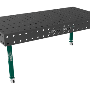Stół spawalniczy SMART Siatka - 100x100mm, System - Φ28, Rozmiar - 2000x1000mm, Nogi - Na kołach, Blat - 12mm