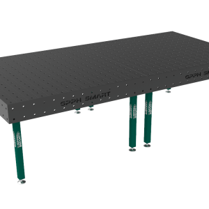 Stół spawalniczy SMART Siatka - 100x100mm, System - Φ16, Rozmiar - 3000x1480mm, Nogi - Na stopach, Blat - 15mm