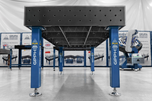 Stół Spawalniczy PLUS Siatka - 100x100mm, System - Φ16, Rozmiar - 2000x1000mm