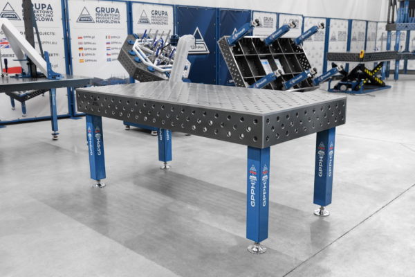 Stół Spawalniczy PRO Siatka - diagonalna, System - Φ28, Rozmiar - 2000x1000mm