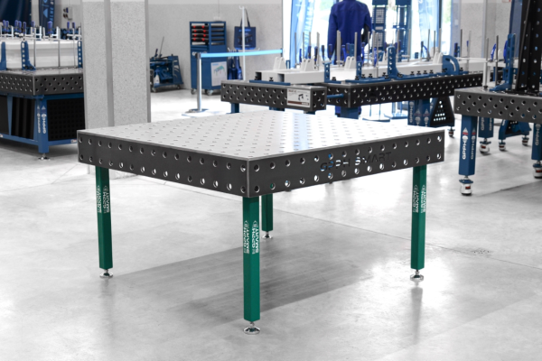 Stół spawalniczy SMART Siatka - 100x100mm, System - Φ28, Rozmiar - 1500x1480mm,  Blat - 12mm