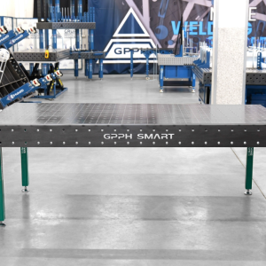 Stół spawalniczy SMART Siatka - 100x100mm, System - Φ16, Rozmiar - 2400x1200mm,  Blat - 12mm