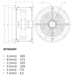 Rysunek techniczny wentylatora do okapu spawalniczego IQ AirFlow GPPH 1500x1000x890 mm