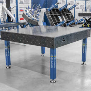 Stół Spawalniczy PLUS 1500x1480 mm – System otworów φ16, siatka 100x100 mm