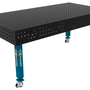 Stół Spawalniczy PLUS Siatka - 50x50mm, System - Φ16, Rozmiar - 2000x1000mm, Nogi - Na kołach