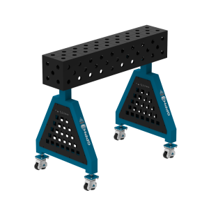 Podpora spawalnicza TRESTLE PLUS 1000x200x200 mm - system fi 28 - Siatka DIAGONALNA - Na kołach