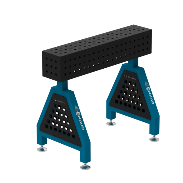 Podpora spawalnicza TRESTLE PLUS 1000x200x200 mm - system fi 16 - Siatka 50x50 mm - Na stopach