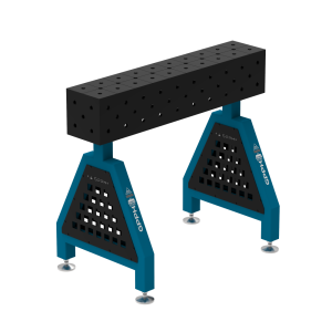 Podpora spawalnicza TRESTLE PLUS 1000x200x200 mm - system fi 16 - Siatka DIAGONALNA - Na kołach