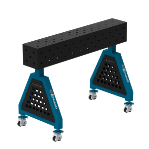 Podpora spawalnicza TRESTLE PLUS 1200x200x200 mm - system fi 16 - Siatka DIAGONALNA - Na kołach