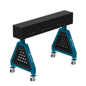 Podpora spawalnicza TRESTLE PLUS 1200x200x200 mm - system fi 16 - Siatka 50x50 mm - Na kołach