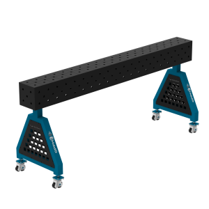 Podpora spawalnicza TRESTLE PLUS 2000x200x200 mm - system fi 16 - Siatka DIAGONALNA - Na kołach