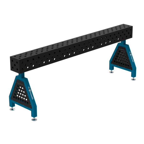 Podpora spawalnicza TRESTLE PLUS 2400x200x200 mm - system fi 28 - Siatka DIAGONALNA - Na stopach