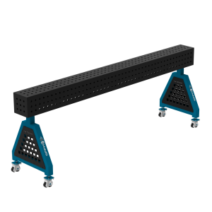 Podpora spawalnicza TRESTLE PLUS 2400x200x200 mm - system fi 16 - Siatka 50x50 mm - Na kołach