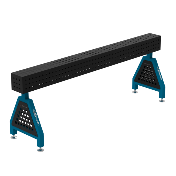 Podpora spawalnicza TRESTLE PLUS 2400x200x200 mm - system fi 16 - Siatka 50x50 mm - Na stopach