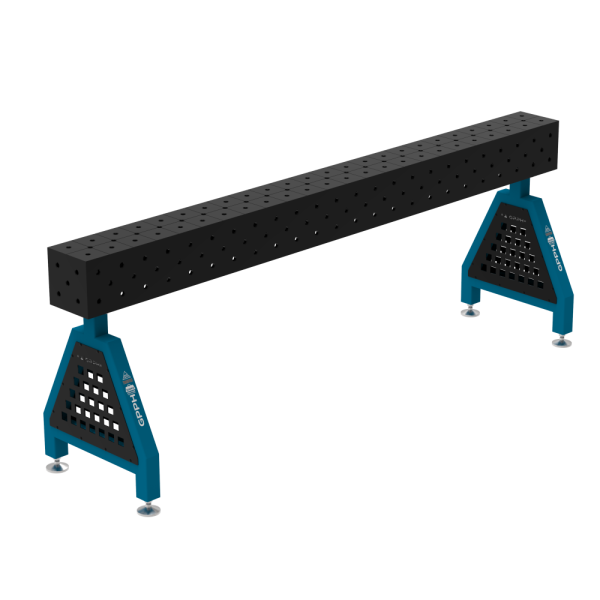 Podpora spawalnicza TRESTLE PLUS 2400x200x200 mm - system fi 16 - Siatka DIAGONALNA - Na stopach