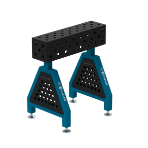 Podpora spawalnicza TRESTLE ECO 800x200x200 mm - system fi 28 - Siatka DIAGONALNA - Na stopach
