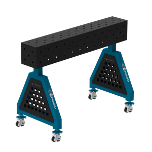 Podpora spawalnicza TRESTLE ECO 1200x200x200 mm - system fi 16 - Siatka DIAGONALNA - Na kołach