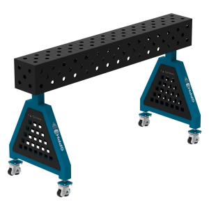 Podpora spawalnicza TRESTLE ECO 1500x200x200 mm - system fi 28 - Siatka DIAGONALNA - Na kołach