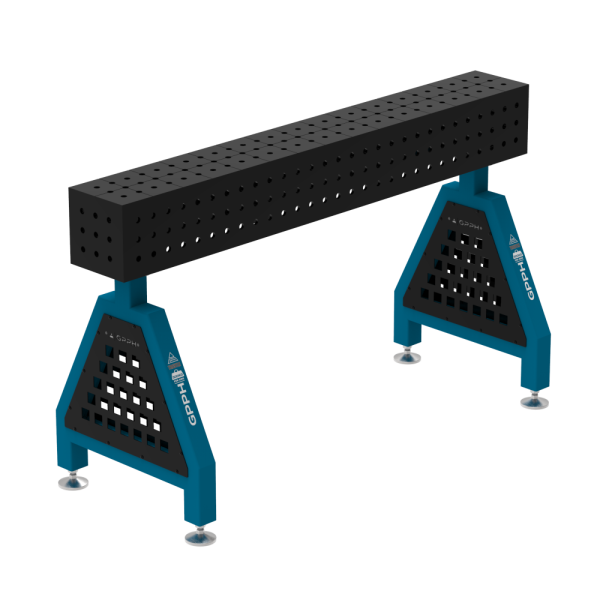 Podpora spawalnicza TRESTLE ECO 1500x200x200 mm - system fi 16 - Siatka 50x50 mm - Na stopach
