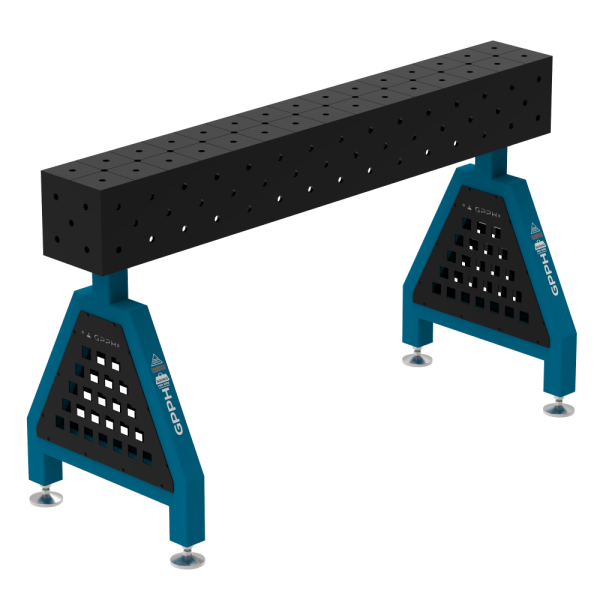 Podpora spawalnicza TRESTLE ECO 1500x200x200 mm - system fi 16 - Siatka DIAGONALNA - Na stopach