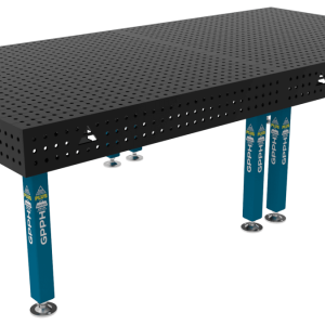 Stół Spawalniczy PLUS Siatka - 50x50mm, System - Φ16, Rozmiar - 3000x1480mm, Nogi - Na stopach