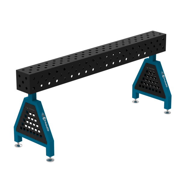 Podpora spawalnicza TRESTLE ECO 2000x200x200 mm - system fi 28 - Siatka DIAGONALNA - Na stopach