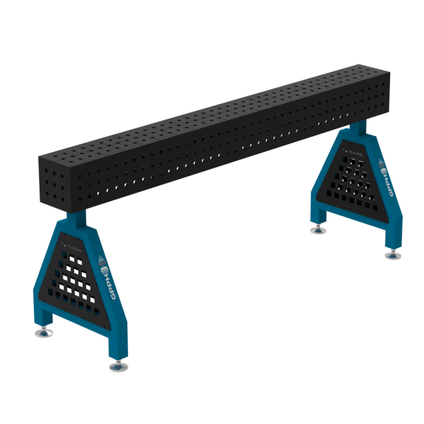 Podpora spawalnicza TRESTLE ECO 2000x200x200 mm - system fi 16 - Siatka 50x50 mm - Na stopach